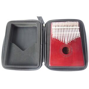 Gecko Kalimba 17 Key Thumb Piano Red Wood Portable K17M Musical Instrument‎ Case